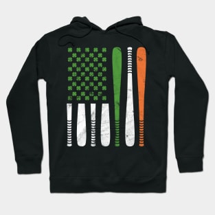 St Patricks Day Baseball Irish American Flag  Gift Hoodie